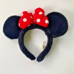 Disney Minnie Mouse Headband Red Polka Dot Bow Ears Kids Adult One Size